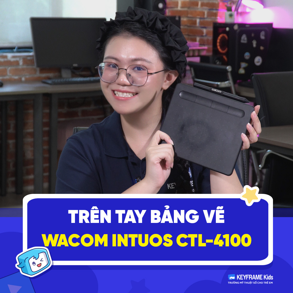 Bảng vẽ Wacom Intuos CTL-4100 dành cho các bé mới học vẽ
